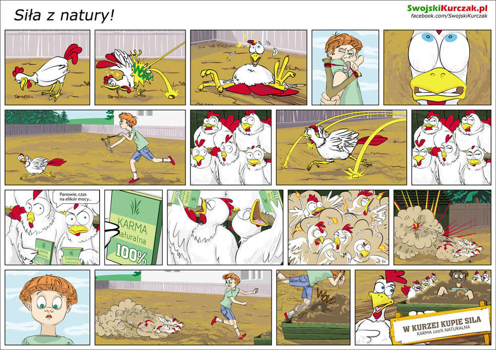 Komiks: Siła z natury, w kurzej kupie siła