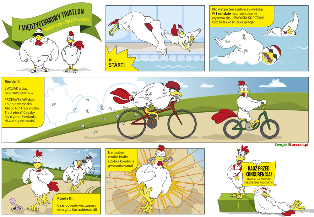 Komiks: I Międzyfermowy Triatlon, Przemysław kontra Swojski Kurczak